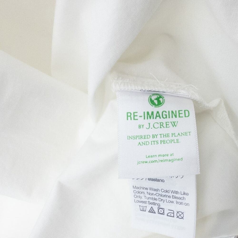J Crew Ruffle Trim Cotton Poplin Tie Back Tank Top White Women's Large NWT - Picture 4 of 5